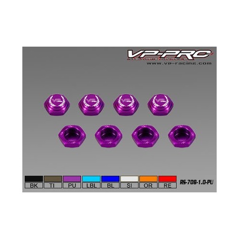 VP-Pro - Dado Ruota chiuso 17mm x1 (Pz.4) Purple