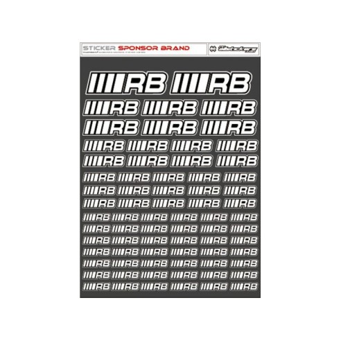 RCALLSTICKERS - RB BRAND DECAL SHEET WHITE