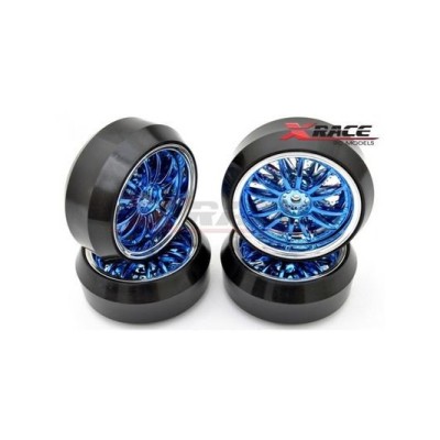 XRACE-- SET RUOTE DRIFT 1/10 CERCHIO BLU