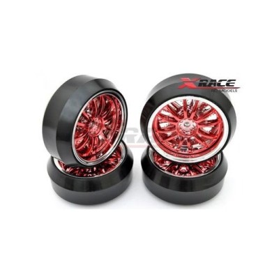XRACE-- SET RUOTE DRIFT 1/10 CERCHIO ROSSO