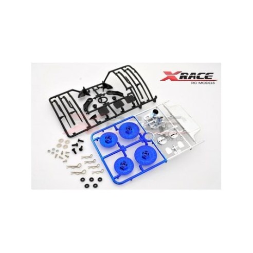 XRACE-- SET FRENI A DISCO & ACCESSORI CARROZZERIA 1/10