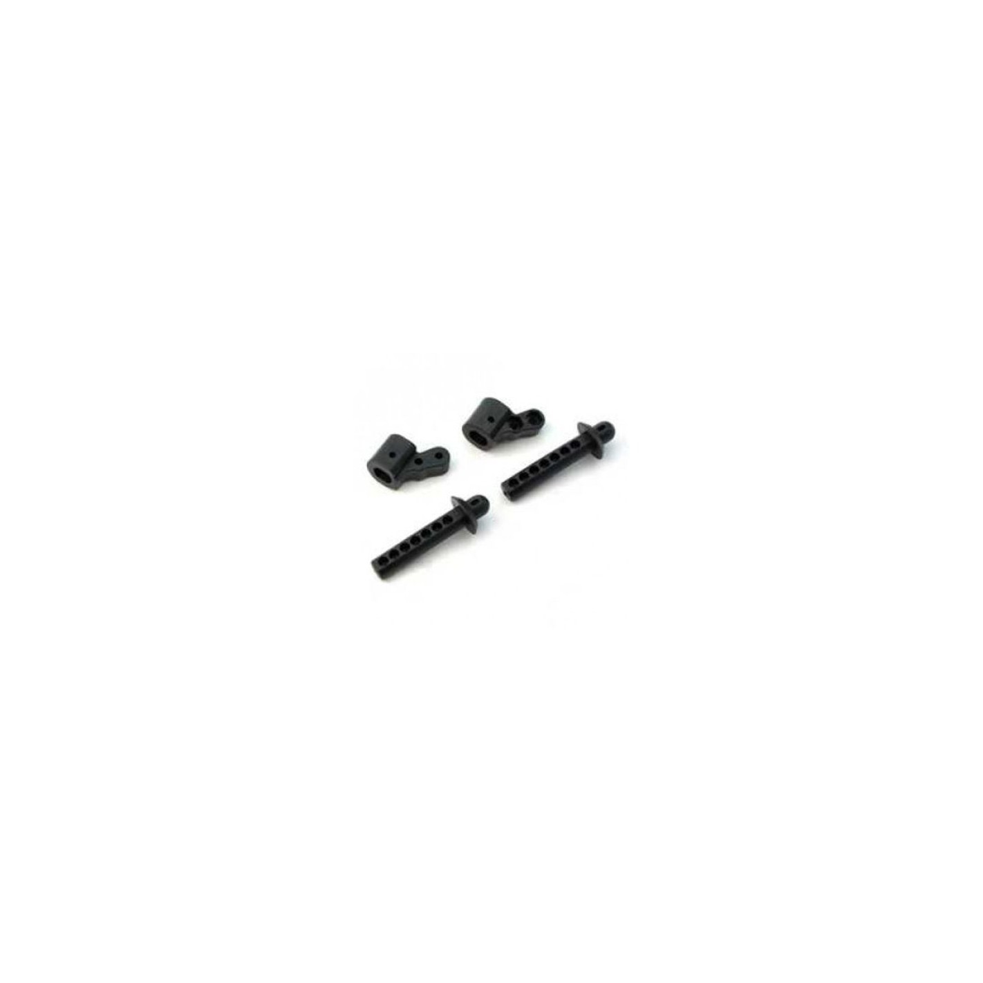 Thunder Tiger Kaiser XS Upgrade Pièces Aluminium Front & Rear Magnet Body Mount - 1 Set Orange